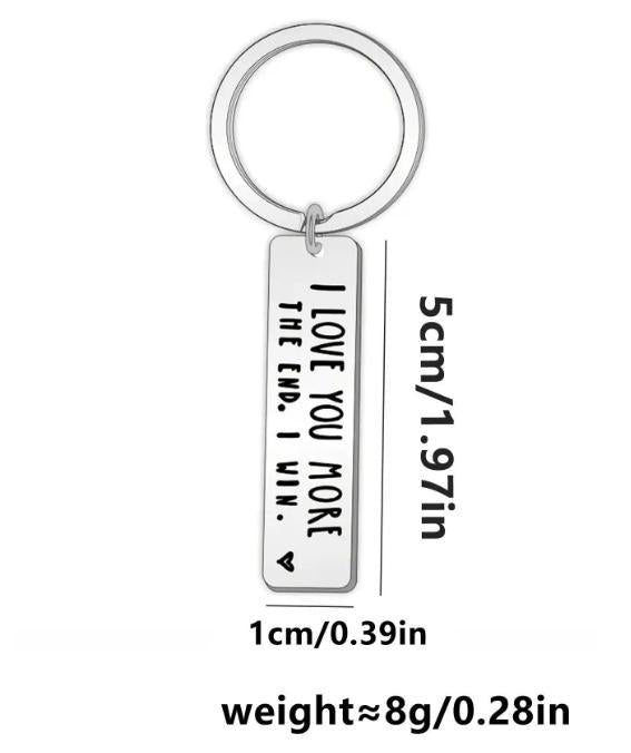 I Love You More/Most Keychain
