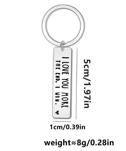 I Love You More/Most Keychain