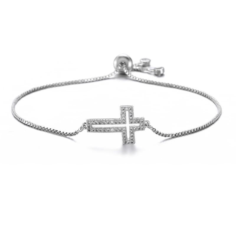 Hollowed Out Cross Bracelet