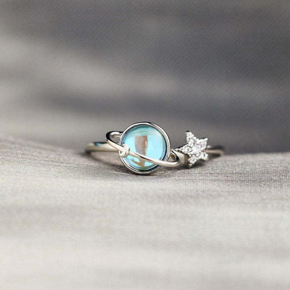 Star and Moon Ring For Daughter