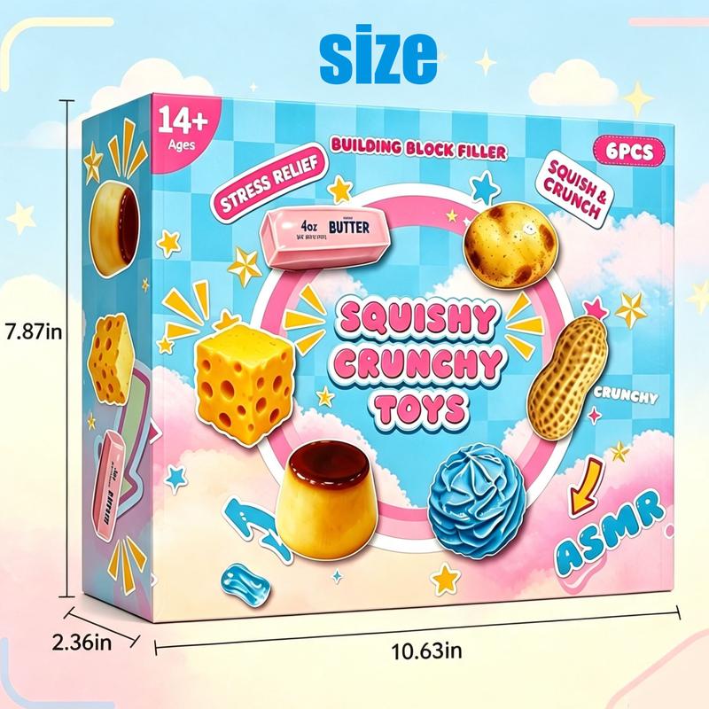 6-Piece Crunchy ASMR Squishies