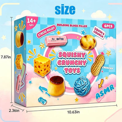 6-Piece Crunchy ASMR Squishies