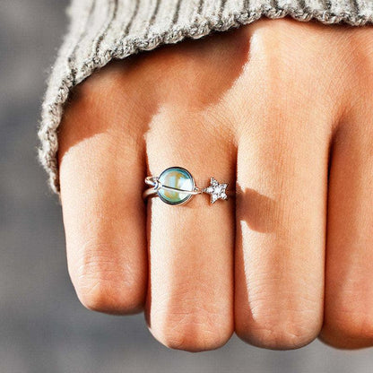 Star and Moon Ring For Daughter