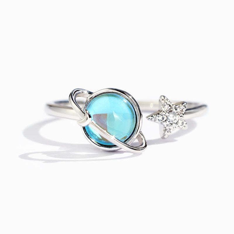 Star and Moon Ring For Daughter