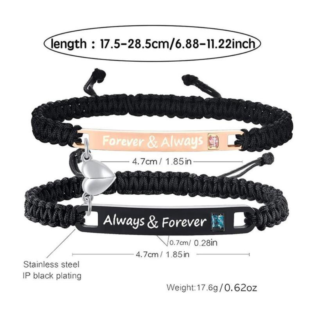 Magnetic Hearts Couples Bracelet
