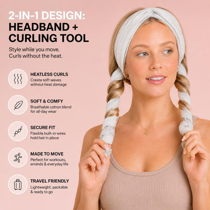 Set & Flow Active Curling Headband – Heatless Hair Curler