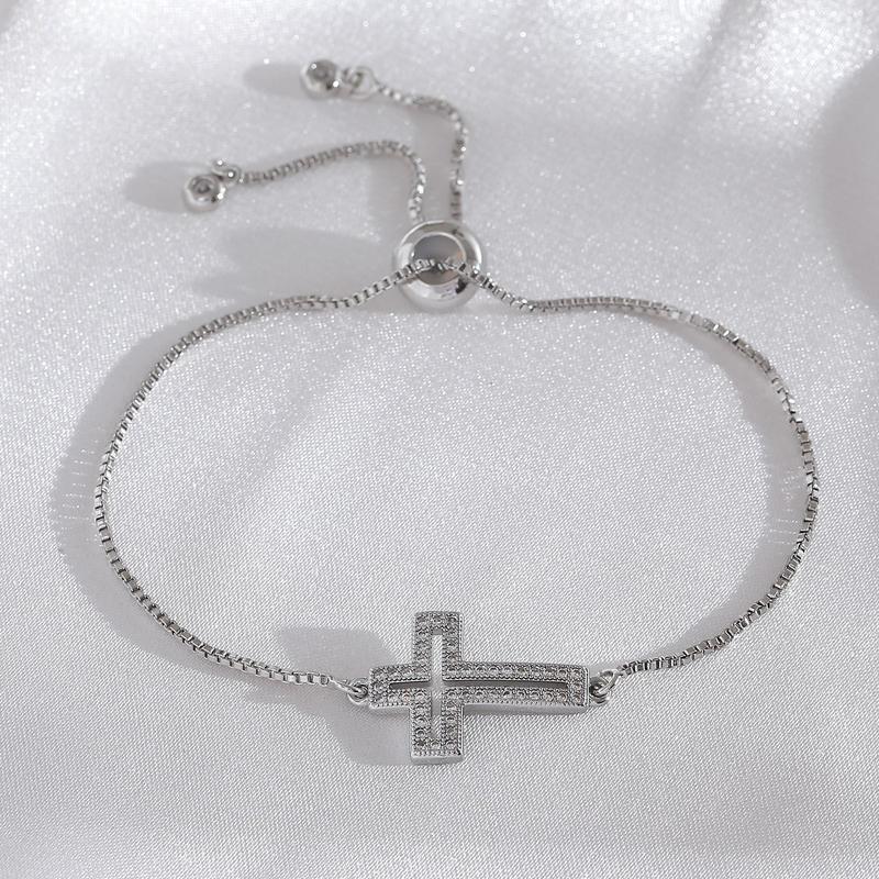 Hollowed Out Cross Bracelet