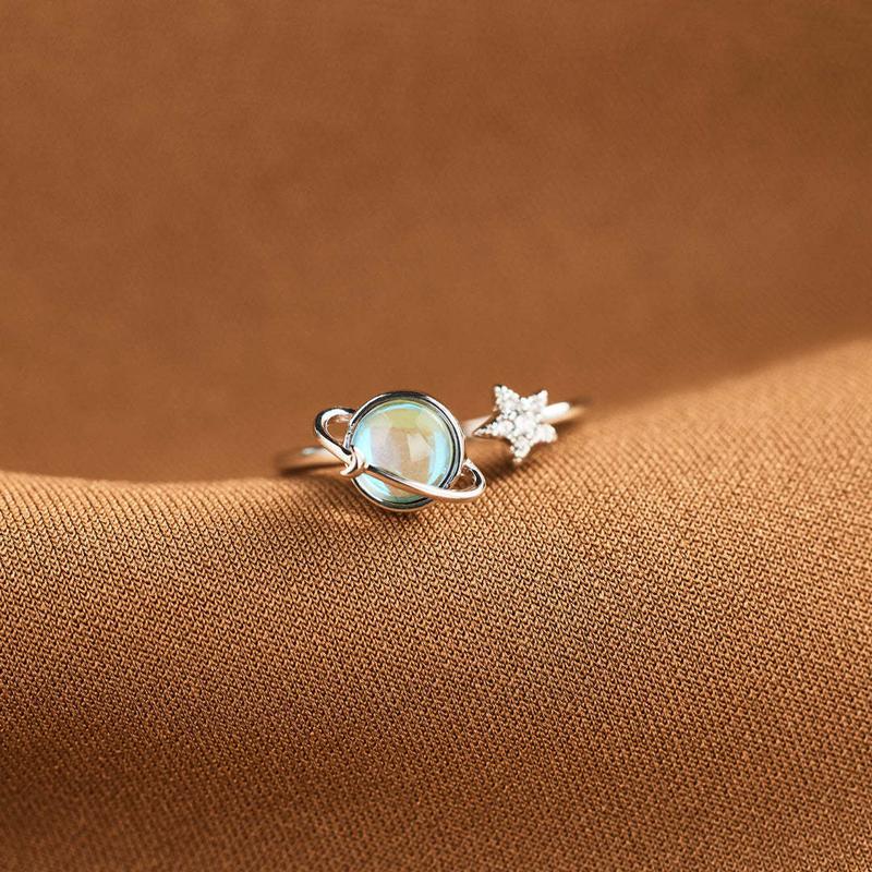 Star and Moon Ring For Daughter