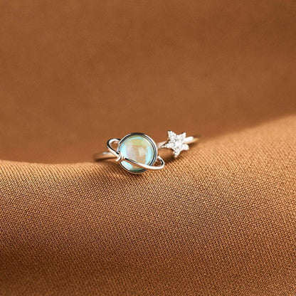 Star and Moon Ring For Daughter