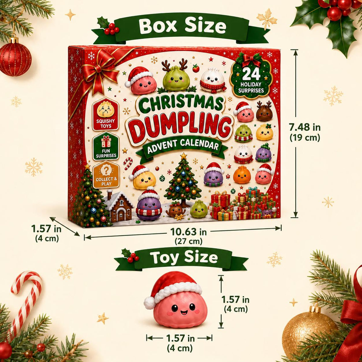 Christmas Dumpling Squishy Advent Calendar 2026