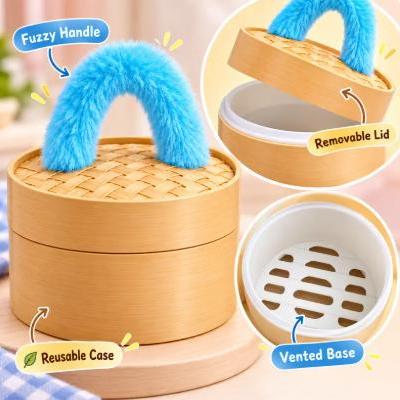 Dumpling Plush Blind Box with Steamer Basket