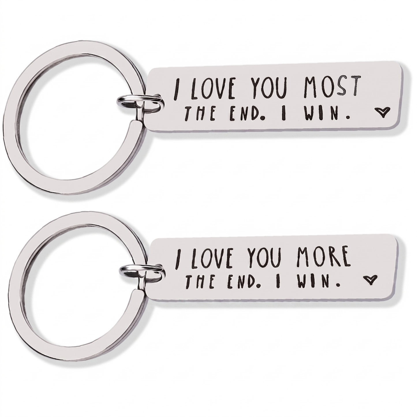 I Love You More/Most Keychain