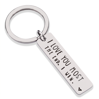 I Love You More/Most Keychain