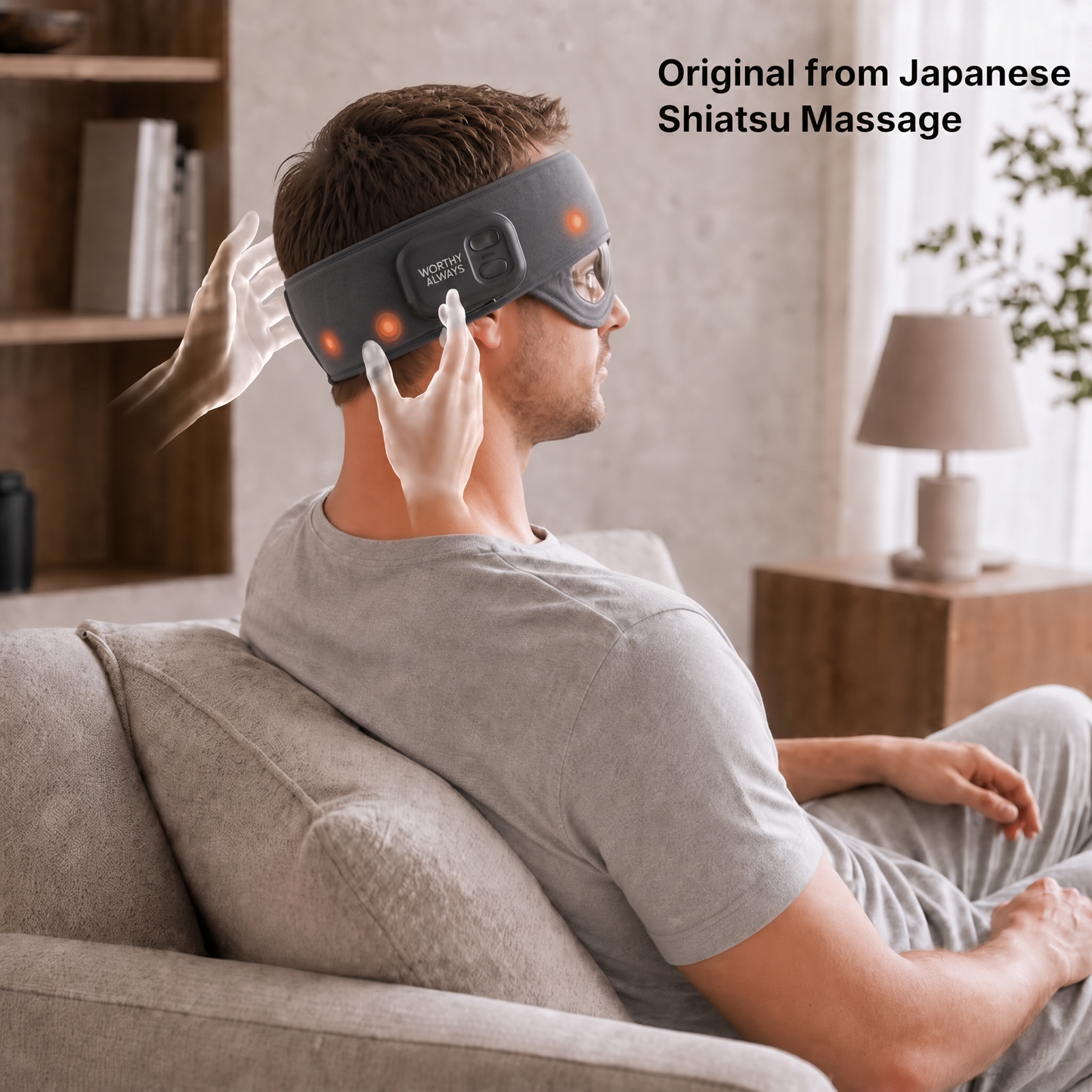 Thermal Heated Air-Compression Head Massager